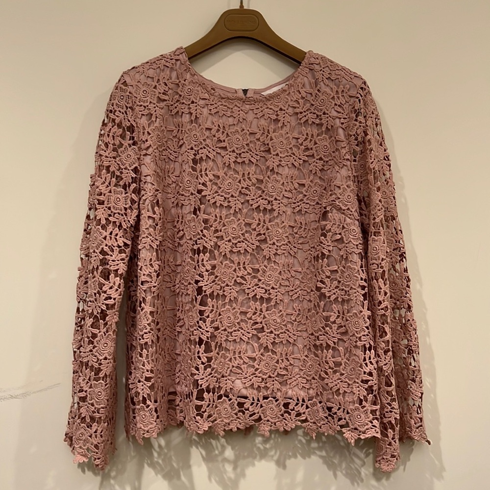 ADIVA Size XL Blush Pink Floral Blouse